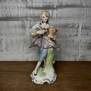 Vintage Porcelain Victorian Man Figurine Made in Japan